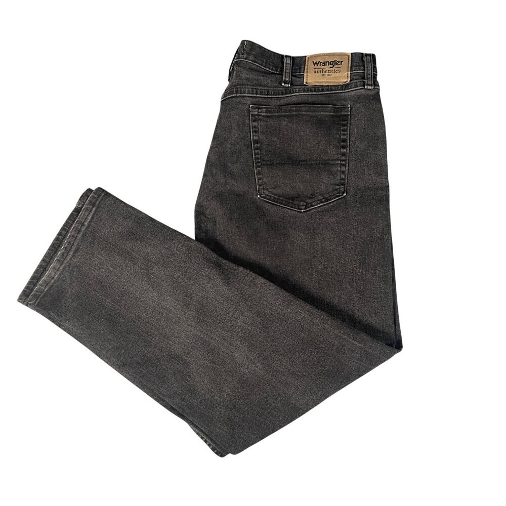 Wrangler Mens Black Relaxed Fit Jeans 40x30 Classic Denim Comfort Casual Wear